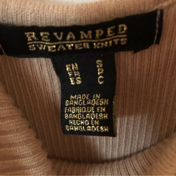 Beige/tan rib knit dress, spaghetti straps, size small by Revamped. - Picture 4 of 4